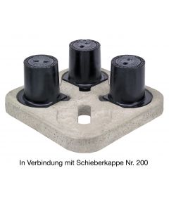 Mehrfach-Tragplatte und Schieberkappe für Combi-III- und Combi-IV-Schieber "E2"